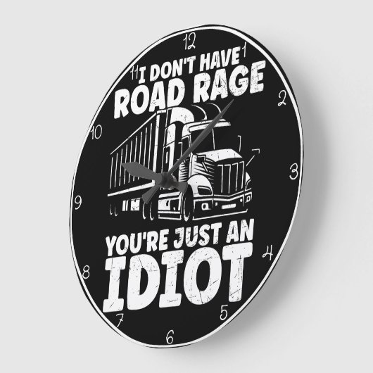 私はあなたはただの馬鹿に道路激怒していない ラージ壁時計 (傾斜)