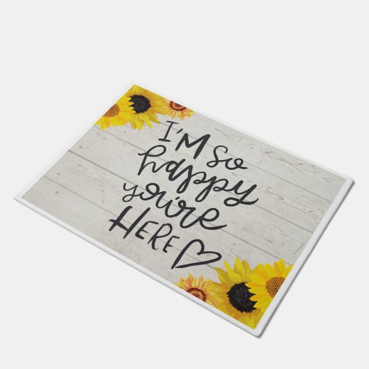 私はあなたはウェルカムマットがとても嬉しい ドアマット (アングル)