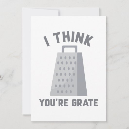 私はあなたはグ考えレート サンキューカード (正面)