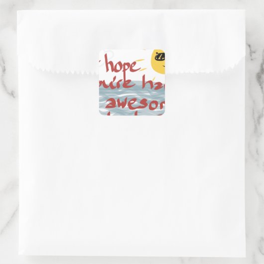 私はあなたは一日を過ごしたい素晴らし。 スクエアシール (バッグ)