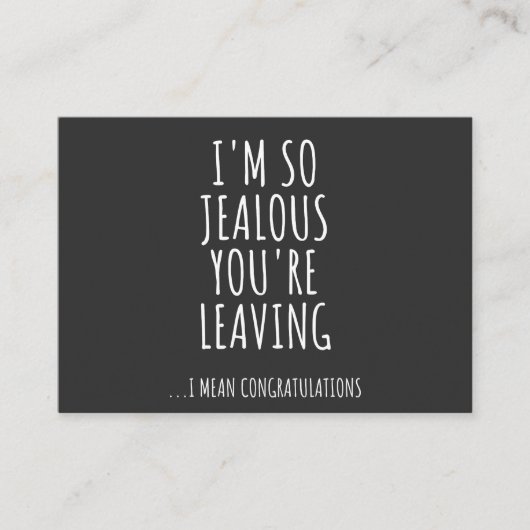 私はあなたは嫉妬離れする 名刺 (正面)