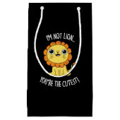 私はあなたは最も可愛いプンおもしろいダークBGではない スモールペーパーバッグ (正面)