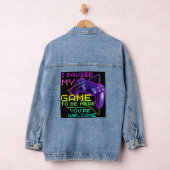 私はあなたは歓迎されるためにゲームを中断した デニムジャケット (ハンガー)