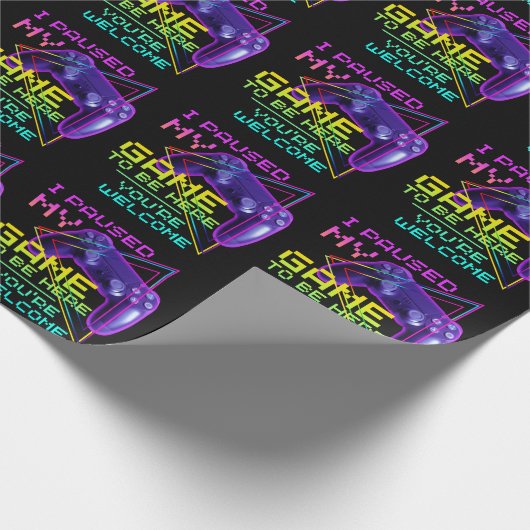 私はあなたは歓迎されるためにゲームを中断した ラッピングペーパー (角)