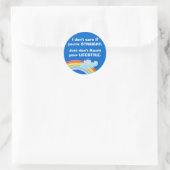 私はあなたは気に直もし面ステッカーを使用しない ラウンドシール (バッグ)