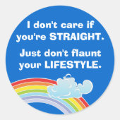 私はあなたは気に直もし面ステッカーを使用しない ラウンドシール (正面)