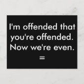 私はあなたは気を悪くした。 ポストカード (正面)
