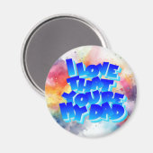 私はあなたは私のパパ磁石が大好きだ マグネット (正面/裏面)