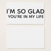 私はあなたは私のライフギフトラベル挿入カードで嬉しい (正面&裏面)