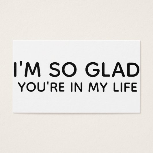 私はあなたは私のライフギフトラベル挿入カードで嬉しい (正面)