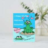私はあなたは考えトアドリ素晴らしーFrog Valentine ポストカード (スタンド正面)