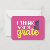 私はあなたは考えプンキュートおもしろいヴァレンティーズの日をグレート ノートカード (正面)