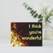 私はあなたは考え素晴らしい ポストカード (スタンド正面)