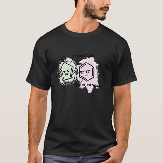 私はあなたは考え過剰に反応する Tシャツ (正面)