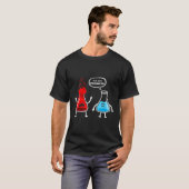 私はあなたは考え過剰反応 – おもしろいおたく化学 Tシャツ (正面フル)