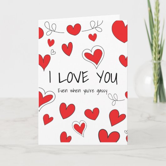 私はあなたはGassyホリデーカードでも愛している シーズンカード (正面)