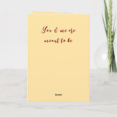 私はあなたより猫が好き赤い黄色のバレンタイン カード (裏面)