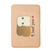 私はあなたをかわいいパンおもしろいマンガ食品パン バスマット (正面縦)