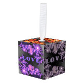 私はあなたをここから宇宙まで愛している キューブオーナメント (正面アングル)