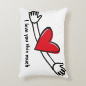 私はあなたをこんなに愛しているハート アクセントクッション (正面(垂直))