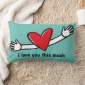 私はあなたをこんなに愛しているハート ランバークッション (ブランケット)