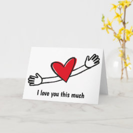 私はあなたをこんなに愛している赤いハート カード