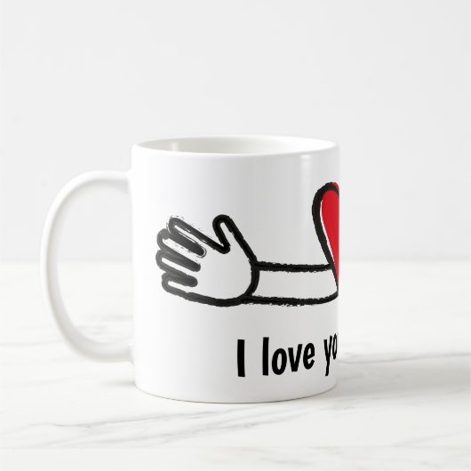 私はあなたをこんなに愛している コーヒーマグカップ (左)