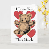私はあなたをこんなに愛している – Bear カード (黄色い花)