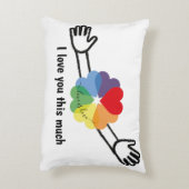 私はあなたをこんなに愛する虹のハート アクセントクッション (裏面(縦))