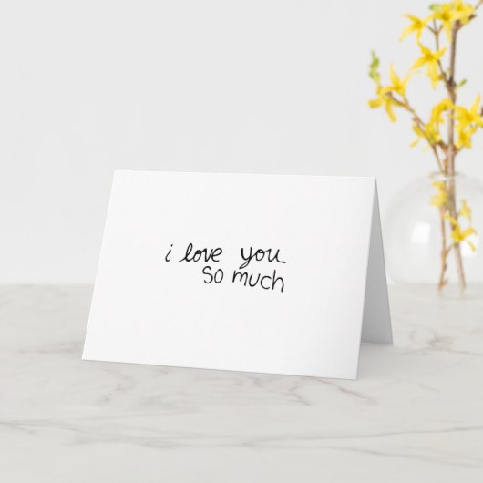 私はあなたをとても愛しています-手書です カード (黄色い花)