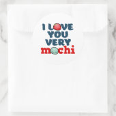 私はあなたをとても愛しているかわいバレンタインデーのパン ラウンドシール (バッグ)