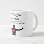 私はあなたをとても愛している ジャンボコーヒーマグカップ (正面右)