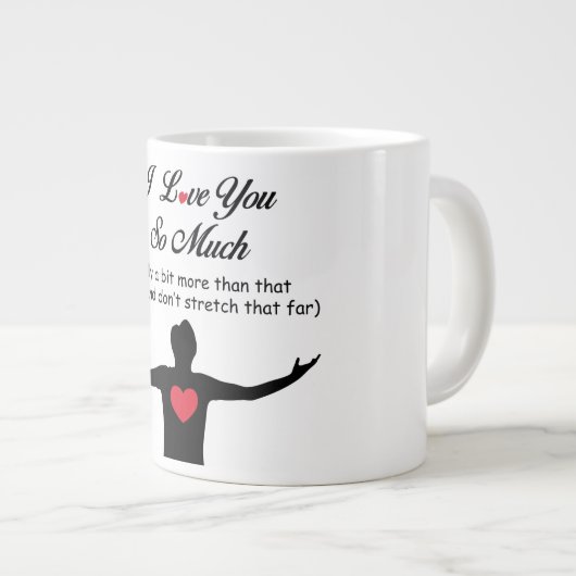 私はあなたをとても愛している ジャンボコーヒーマグカップ (正面右)