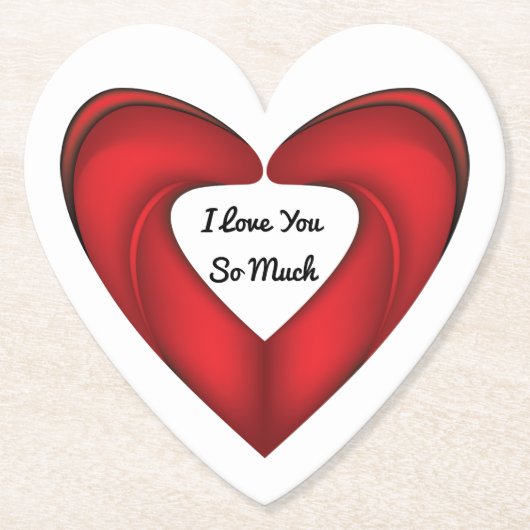 私はあなたをとても愛している ペーパーコースター (正面)