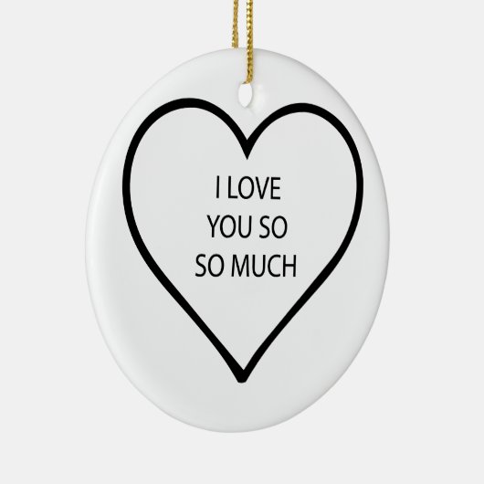 私はあなたをとても愛している(前後) セラミックオーナメント (右)