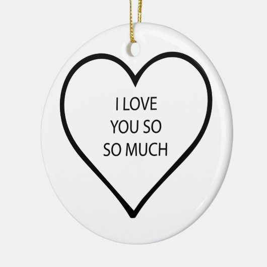 私はあなたをとても愛している(前後) セラミックオーナメント (左)
