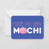私はあなたをとても愛し餅かわいい子供のバレンタインデー ノートカード (正面)