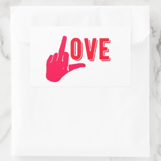 私はあなたをもっと愛している。 長方形シール (バッグ)