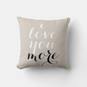 私はあなたをもっと愛感動的する引用文ことわざトレンディー クッション (正面)