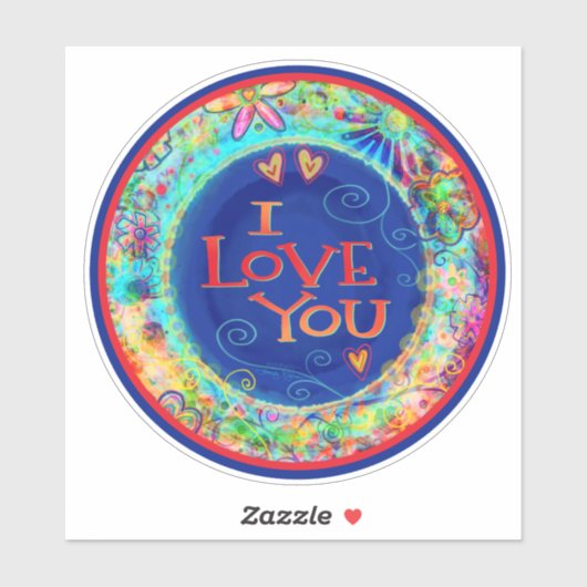 私はあなたをインスピリシティおもしろいブルートレンディーフローラ シール (シート)