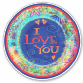 私はあなたをインスピリシティおもしろいブルートレンディーフローラ シール (正面)