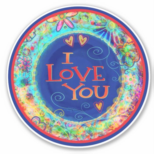 私はあなたをインスピリシティおもしろいブルートレンディーフローラ シール