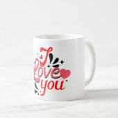 私はあなたをコーヒーマグが大好き コーヒーマグカップ (正面右)