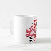私はあなたをコーヒーマグが大好き コーヒーマグカップ (正面左)