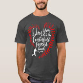 私はあなたをセンターフィールドのフェンスに戻って愛している Tシャツ (正面)