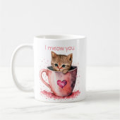 私はあなたをニャー コーヒーマグカップ (左)