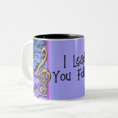 私はあなたをネオン後を追抽象芸術音楽先生 ツートーンマグカップ (正面左)