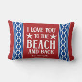 私はあなたをビーチとバック海岸に愛航海のす ランバークッション (裏面)