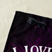 私はあなたをビーチに愛しパーソナライズされたる ビーチタオル (インサイチュ)