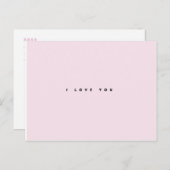 私はあなたをピンク色で愛している ポストカード (正面/裏面)